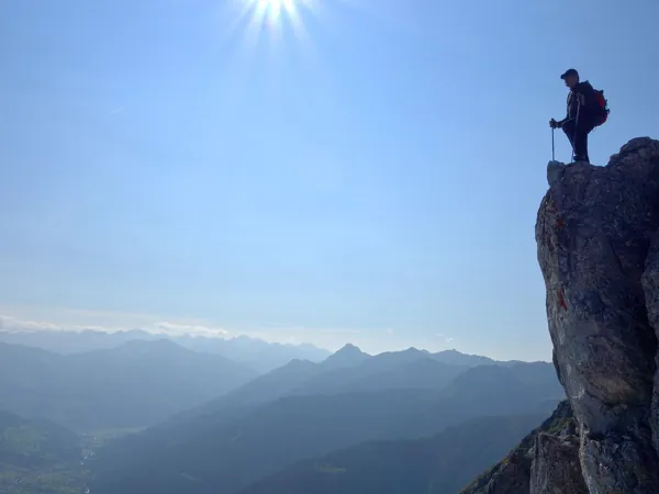 vom Wetterkreuz Aufstieg Richtung Gipfel Berger Kogel links unten das Virgental