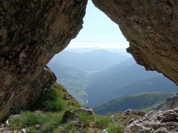 vom Wetterkreuz Aufstieg Richtung Gipfel Berger Kogel unten das Virgental