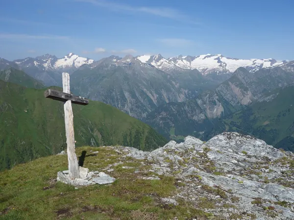 Abstieg vom Gipfel Berger Kogel Richtung Bergerseehütte beim Vorgipfel Blick Richtung NW