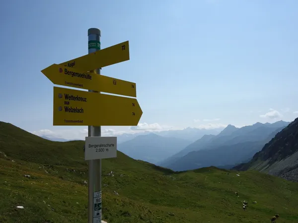 Abstieg vom Gipfel Berger Kogel Richtung Bergerseehütte bei Bergeralmscharte
