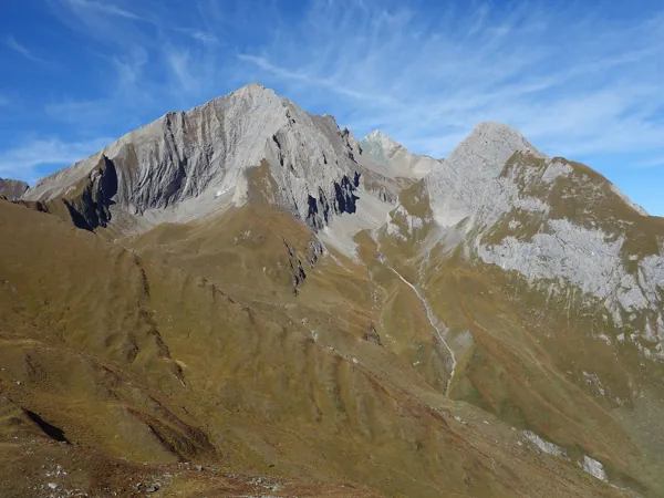 vom Hohes Tor Aufstieg zur Blauspitze Blick zur Kendlspitze links im Bild
