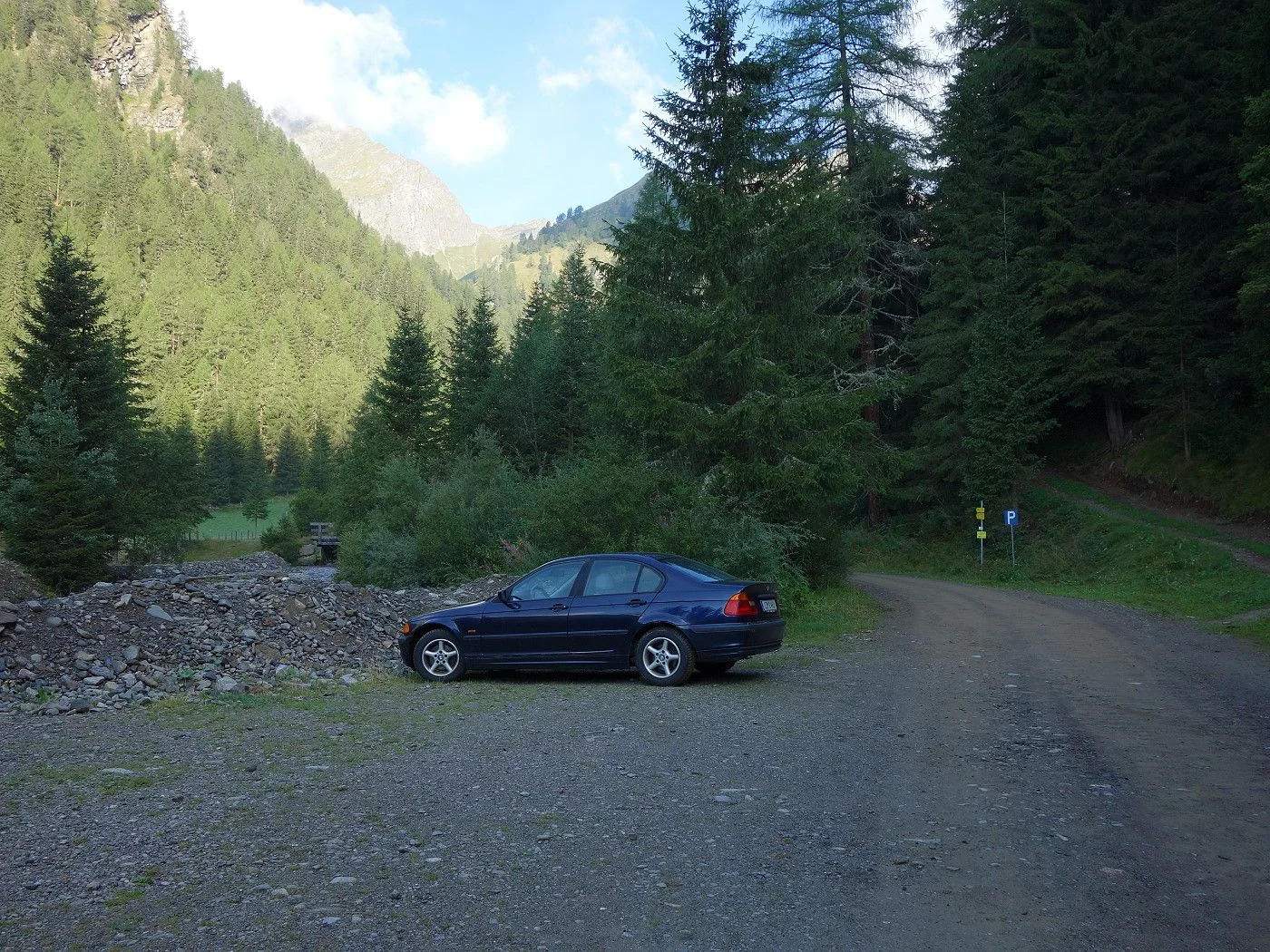 Start am Parkplatz