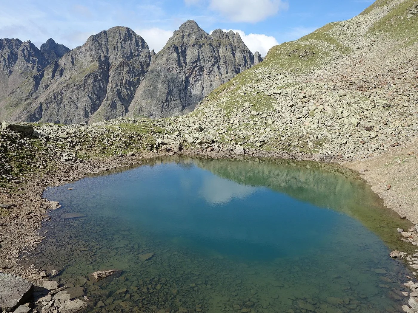 von Aleit Richtung Bocksteinscharte beim Schwarzsee