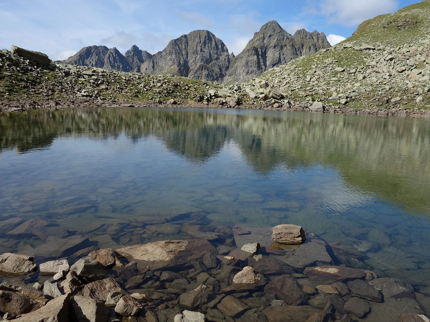 von Aleit Richtung Bocksteinscharte beim Schwarzsee