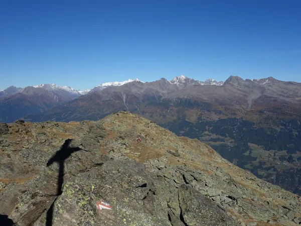 Blick vom Gipfel Böses Weibele Richtung Norden hinten der Großglockner