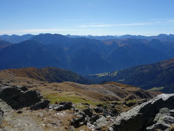 Blick vom Gipfel Böses Weibele Richtung Süden