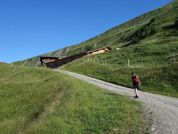 vom Falkenstein Aufstieg Richtung Bunzkögele bei Alm