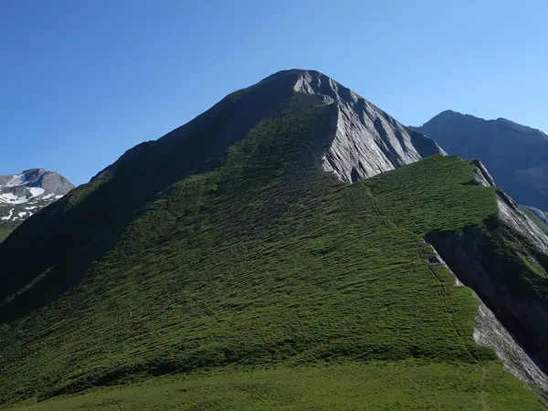 am Bunzkögele Blick Richtung Bretterwandspitze