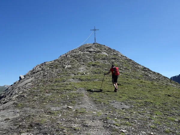 Ankunft am Gipfel Bretterwandspitze