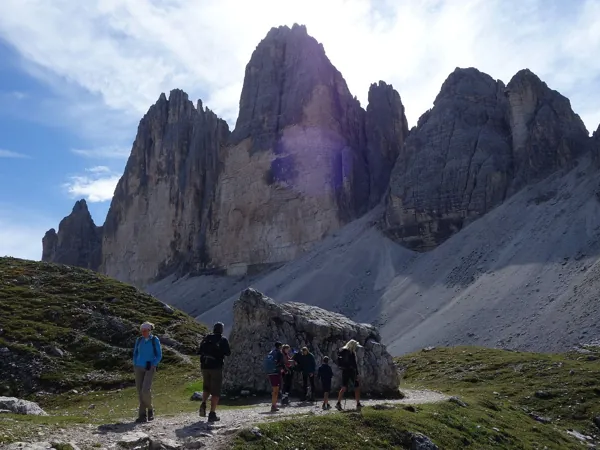 von der Forcella Col di Mezzo Richtung Langalmhütte bei den Drei Zinnen