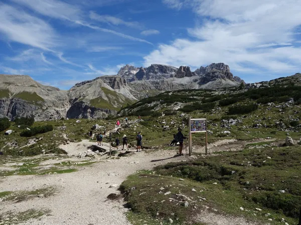 von der Langalmhütte Marsch Richtung Drei Zinnen Hütte