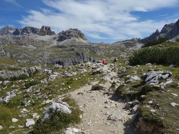 von der Langalmhütte Marsch Richtung Drei Zinnen Hütte
