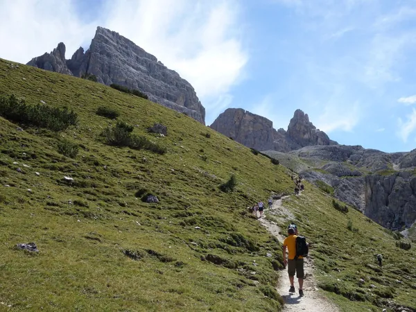 von der Langalmhütte Marsch Richtung Drei Zinnen Hütte