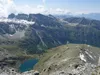 Blick vom Gipfel Eckkopf Richtung Süden Mitte der Stellkopf links unten der Kegelsee