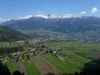 entlang Garnisonssteig Blick Richtung Lienzer Talboden hinten die Schleinitz
