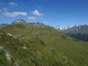 von der Naturfreundehütte zur Bergstation Faschingalm links die Schleinitz rechts der Glödis