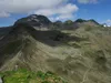 Blick vom Gipfel Goiselemandl Richtung NW links die Schleinitz rechts die Sattelköpfe