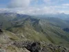 Blick vom Gipfel Sadnig Richtung NNW in der Mitte der weitere Tourenverlauf