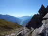 vom Zunigtörl Richtung Großer Zunig Blick Richtung Süden unten Iseltal hinten Lienzer Dolomiten