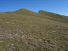 von der Hochalmhütte Aufstieg zum Maurerkopf links im Bild