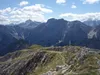 Blick vom Gipfel Hochalpenkopf Richtung SO Bildmitte der Seekofel links hinten die Hohe Gaisl