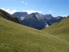 bei der Pragser Furkel Blick Richtung SW hinten der Monte Sela