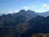Blick vom Gipfel Hochkreuzspitze Richtung Osten Mitte die Rote und Weiße Spitze