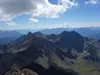 Blick vom Gipfel Hochschober Richtung SO rechts Prijakt links Alkuser Rotspitze