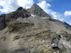 Abstieg zur St Pöltner Hütte rechts unten Bildmitte der Taürnkogel