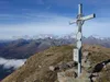 am Gipfel Leitenkopf eines der beiden Gipfelkreuze