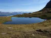 von Hochgränten Richtung Hollbrucker Spitze am Hochgräntenjoch Blick zurück auf den Kriegerfriedhof