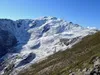 vom Heimkehrerkreuz zur Sillianer Hütte hinten Mitte der Hochgruben