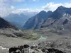 Blick vom Gipfel Keeskopf Richtung Osten unten die Adolf Noßberger Hütte mit Gradensee