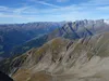 Blick vom Gipfel Kendlspitze Richtung Westen vorne die Bretterwandspitze