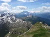 Blick von der Lagazuoihütte Richtung Monte Civetta hinten Bildmitte