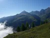 Aufstieg Richtung Wetterkreuz Blick Richtung Leppleskofel