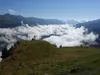 vom Wetterkreuz zum Gipfel Langschneid Blick zurück