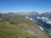 Blick vom Gipfel Langschneid Richtung Westen hinten der Hochgall
