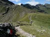 vom Gipfel Langschneid Abstieg zur Bruggeralm bei der Ragötzllenke