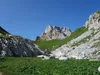 vom Hochweißsteinhaus Richtung Hochalpljoch hinten der Monte Peralba