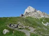 vom Hochalpljoch Richtung Passo del Castello hinten der Monte Peralba