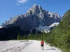 vom Hotel Dolomitenhof Richtung Talschlusshütte hinten Mitte Einserkofel