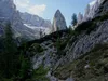 von der Talschlusshütte Richtung Zsigmondy-Hütte hinten Mitte Hochleist