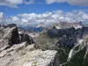 Blick vom Gipfel Oberbachernspitze Richtung Westen hinten Mitte Hohe Gaisl