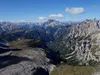 Blick vom Gipfel Paternkofel Richtung Westen hinten Mitte die Hohe Gaisl
