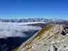Blick vom Gipfel Porze Richtung Westen hinten die Sextener Dolomiten