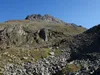 von Oberarnalm Richtung Gipfel Regenstein in der Bildmitte