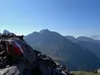 von Oberarnalm Richtung Gipfel Regenstein in der Bildmitte der Rappler