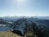 Blick vom Gipfel Riepenspitze Richtung Süden vorne Heimwald hinten Sextner Dolomiten