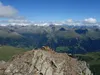 Blick vom Gipfel Rote Spitze Richtung Norden Bildmitte das Venedigermassiv